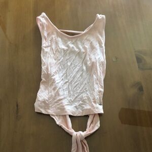 Cropped open back tank